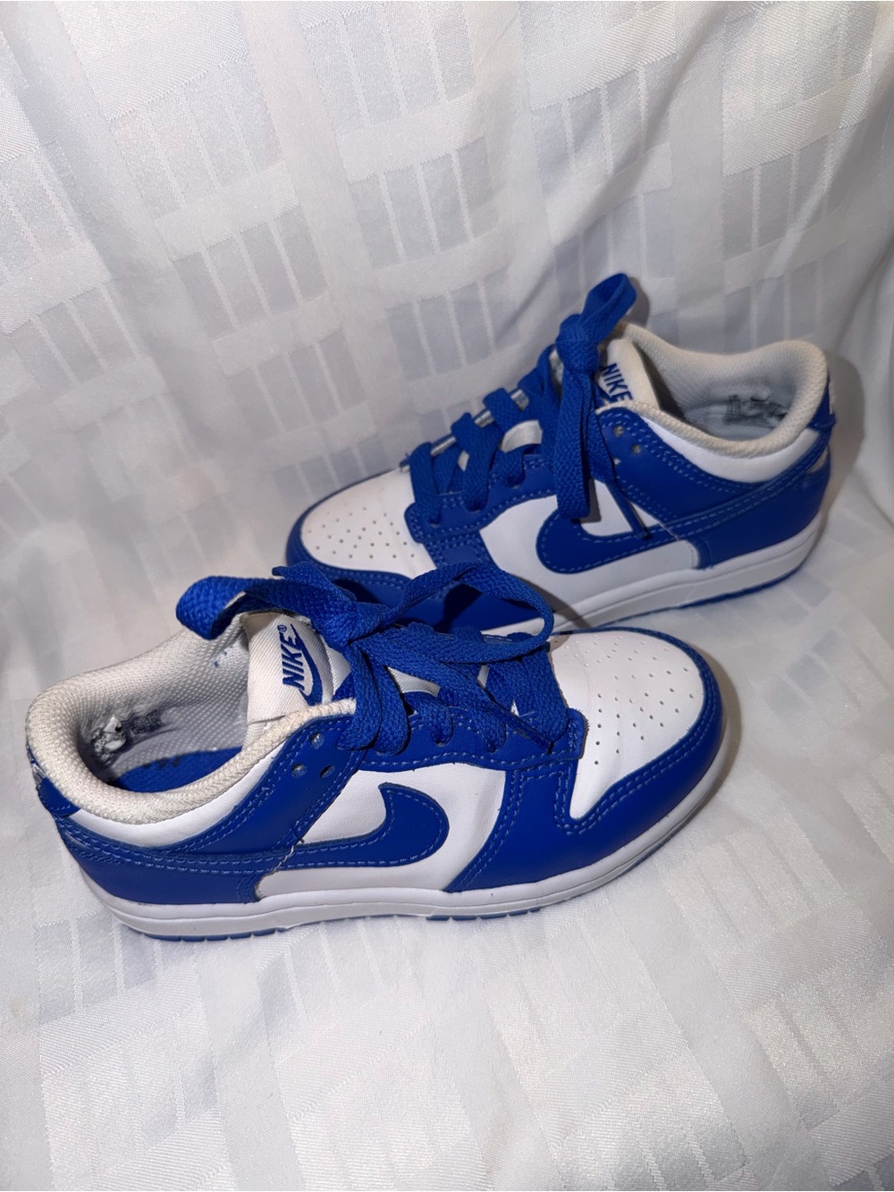Nike Kids Low-Top Sneakers in Royal Blue and White